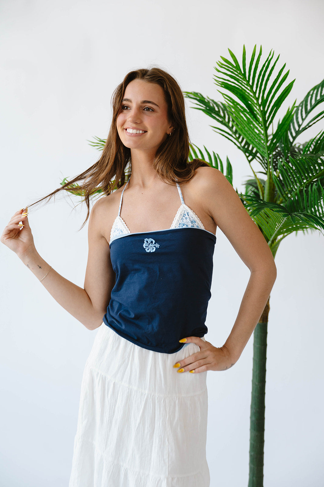Embroidery Reversible Tube Top