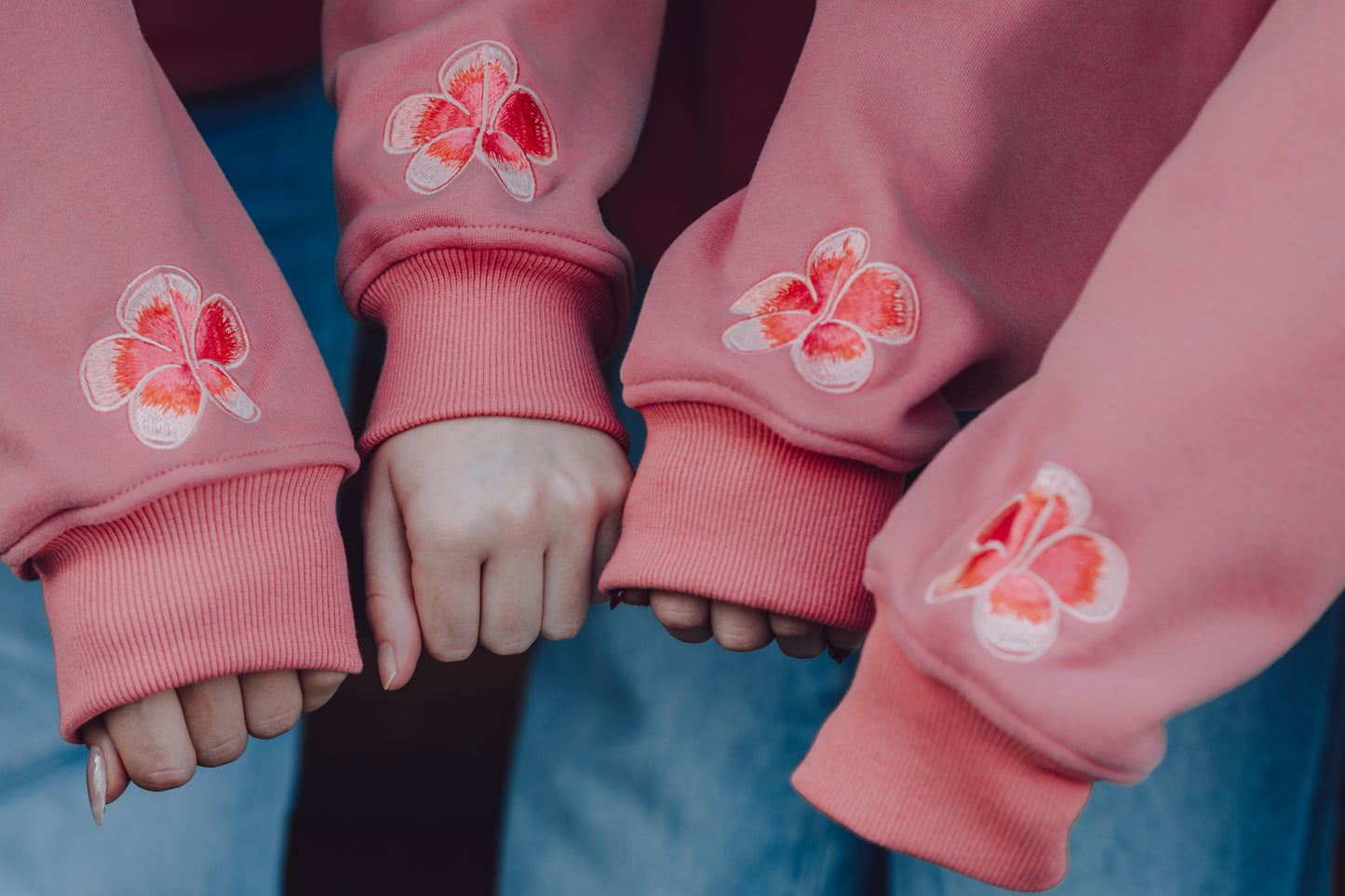Coral Hibiscus Hoodie
