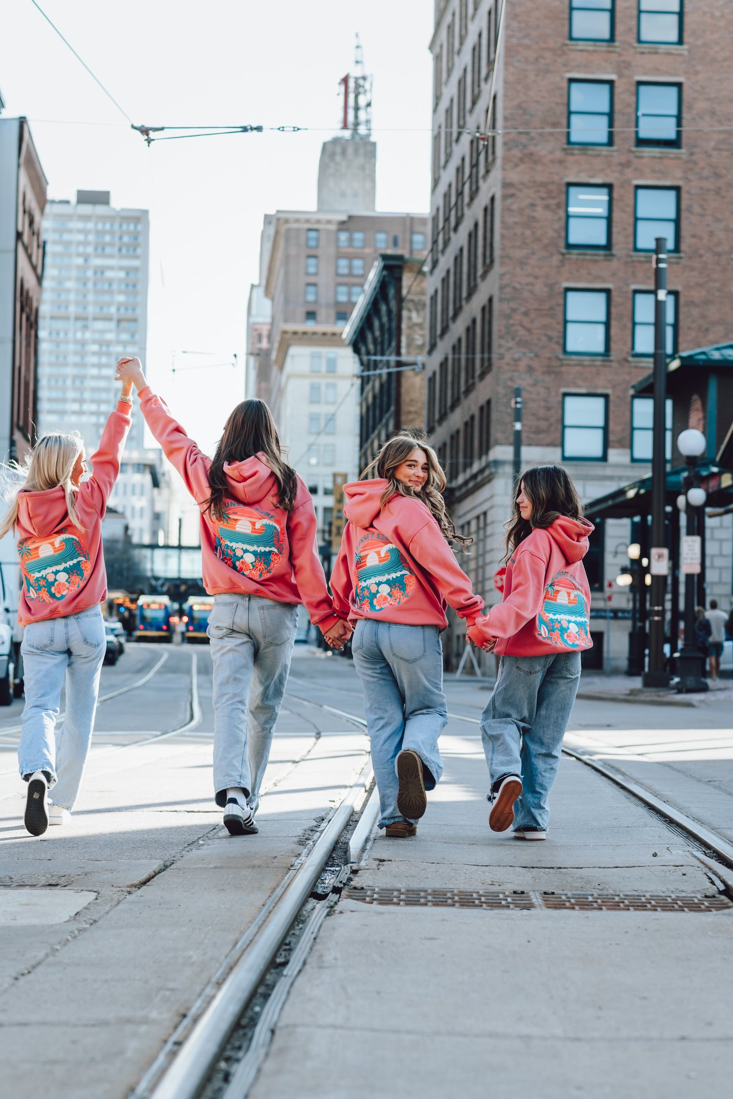 Coral Hibiscus Hoodie