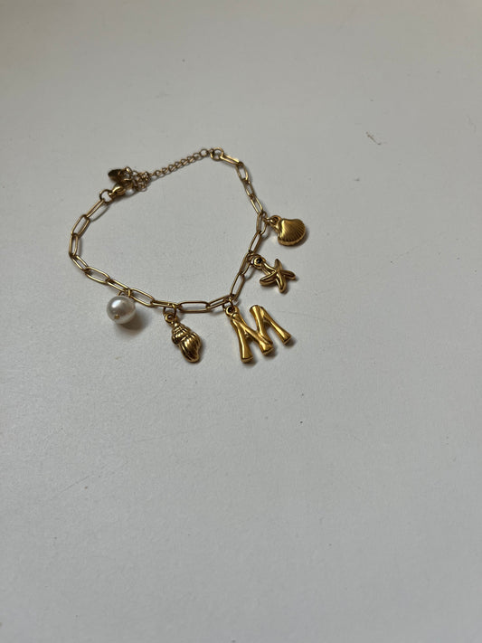 Custom Letter Charm Bracelet