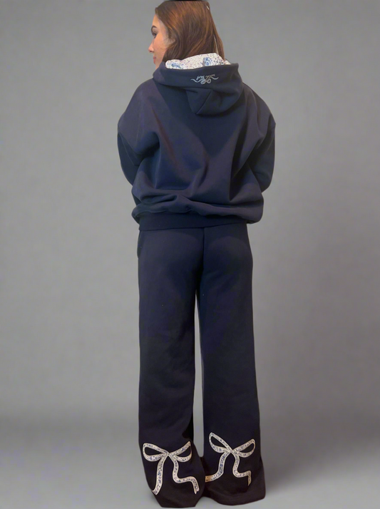 Detail Bow Matching Sweatpants