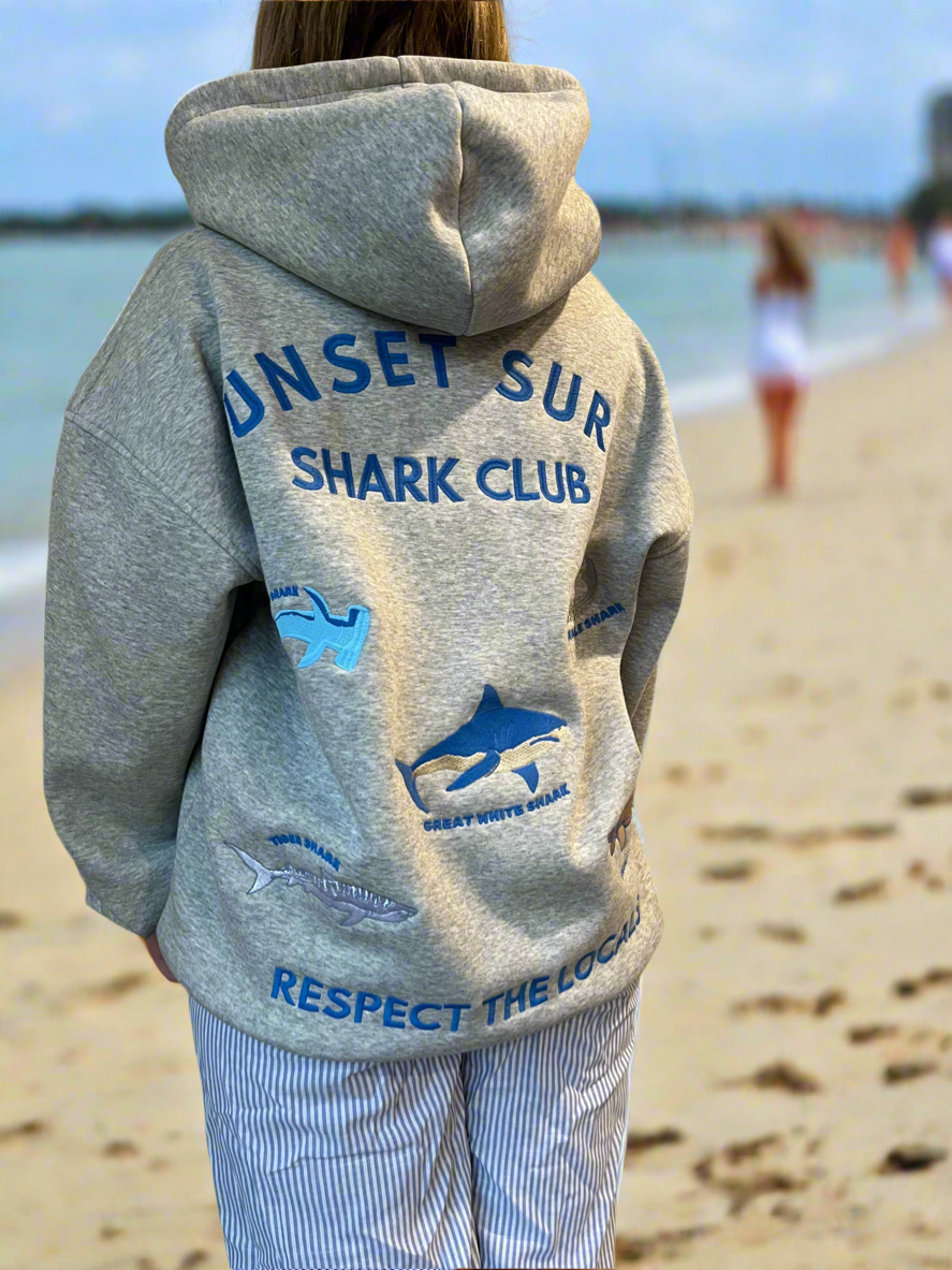 DETAIL EMBROIDERY SHARK HOODIE