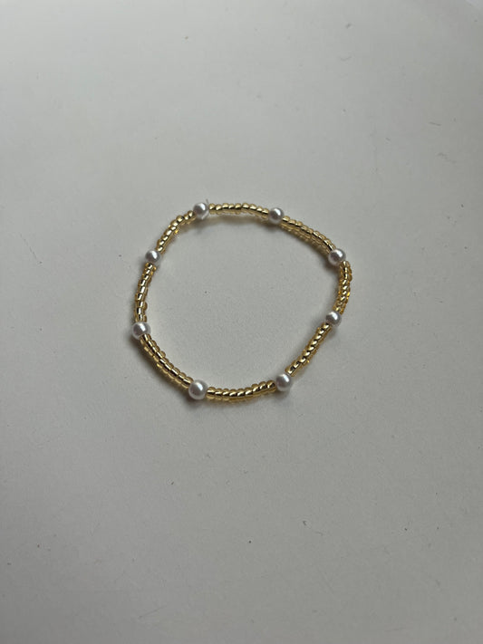 Pack Of 3 Gold and Pearl Bracelet