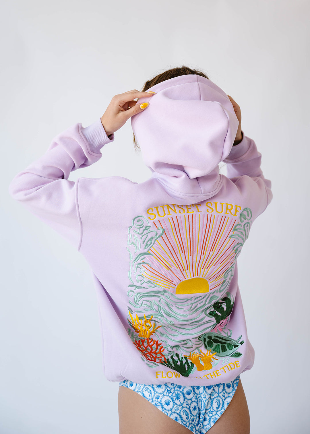 Under The Sea Embroidery Hoodie 🌊🐟🪸