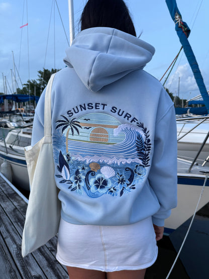 Blue Hibiscus Hoodie (Ships out in 1-2 Days)