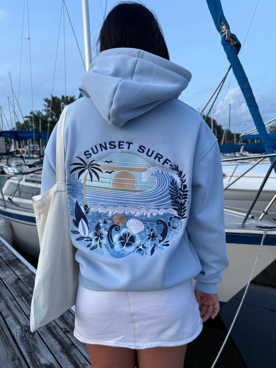 Blue Hibiscus Hoodie (Ships out in 1-2 Days)