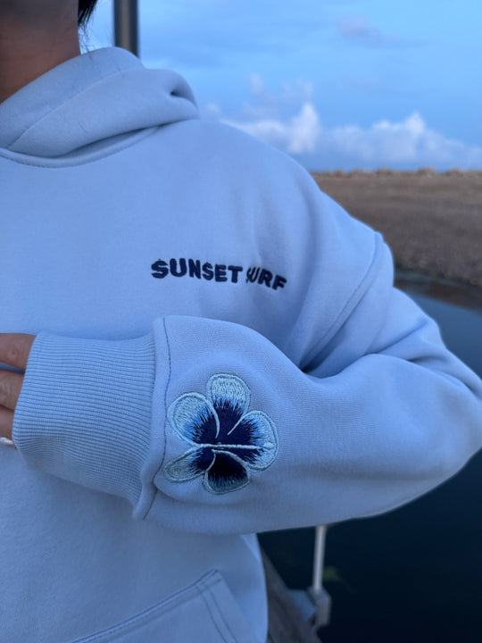 Blue Hibiscus Hoodie (Ships out in 1-2 Days)