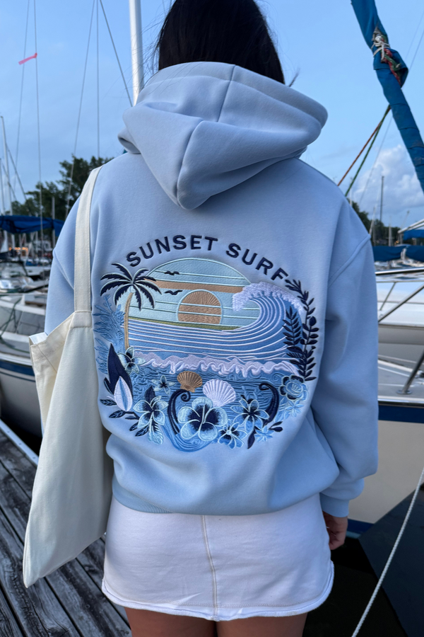 Blue Hibiscus Hoodie (Ships out in 1-2 Days)